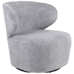 Πολυθρόνα Marelia Pakoworld Περιστρεφόμενη Γκρι Ύφασμα 73x76x76εκ