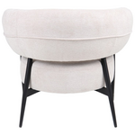 Πολυθρόνα Penfel Pakoworld Ύφασμα σε Κρεμ Απόχρωση με Πόδι Μαύρο Μέταλλο 85x72x73εκ