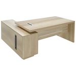 Γραφείο Εργασίας Αναστρέψιμο Επαγγελματικό Amazon Pakoworld σε Φυσική Απόχρωση 200x170x75εκ