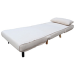 Πολυθρόνα-Κρεβάτι Josuane Pakoworld Μπεζ Βελούδο και Ξύλινο Πόδι σε Φυσική Απόχρωση 78x80x81εκ