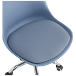 Καρέκλα Γραφείου Εργασίας Gaston ii Pakoworld pp-pu σε Απόχρωση Ανοιχτό Μπλε 48x57x80-93εκ
