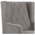 Πολυθρόνα - Μπερζέρα Efficient Pakoworld Ύφασμα Γκρι-Μαύρο 72x97x100εκ