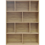 Βιβλιοθήκη Evergin Pakoworld mdf σε oak Απόχρωση 100x30x135εκ