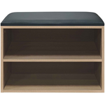 Παπουτσοθήκη-Σκαμπό Kiana Pakoworld 4 Ζεύγων με Μαξιλάρι σε Φυσική Απόχρωση 60x32x44εκ