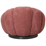 Πολυθρόνα Περιστρεφόμενη με Σκαμπό Nester Pakoworld Μπουκλέ Ύφασμα σε Απόχρωση Σάπιο Μήλο 98x97x69εκ