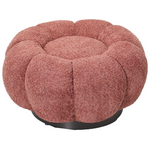 Πολυθρόνα Περιστρεφόμενη με Σκαμπό Nester Pakoworld Μπουκλέ Ύφασμα σε Απόχρωση Σάπιο Μήλο 98x97x69εκ