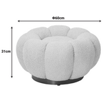 Πολυθρόνα Περιστρεφόμενη με Σκαμπό Nester Pakoworld Μπουκλέ Ύφασμα σε Απόχρωση Σάπιο Μήλο 98x97x69εκ