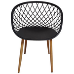 Τραπεζαρία Quana-Ezra Pakoworld σετ 5τεμ Γυάλινο 8χιλ Διάφανο - Λευκό Πόδι 120x70x75εκ