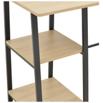 Γραφείο Εργασίας Ferje Pakoworld με Ράφια mdf σε Φυσική με Μαύρη Απόχρωση 100x48x75εκ