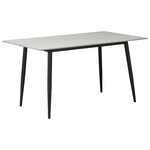 Τραπεζαρία Aurora i-Gustas Pakoworld σετ 5τεμ Sintered Stone-Μαύρο-Λευκό 120x60x75εκ