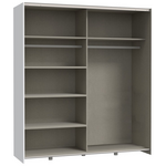 Ντουλάπα Ρούχων Noez i Pakoworld Δίφυλλη με Ράφια σε Λευκή Απόχρωση 170.5x61x190.5εκ