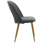 Καρέκλα Jonah Pakoworld Βελούδο Ανθρακί-Φυσικό Πόδι