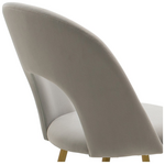 Καρέκλα Jonah Pakoworld Βελούδο Γκρι-Φυσικό Πόδι