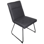 Καρέκλα Essential Pakoworld Ύφασμα Μαύρο-Πόδι Μάυρο Μεταλλικό 54x59x89εκ