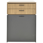 Τουαλέτα Κρεβατοκάμαρας Sonlen Pakoworld Ανθρακί-Ανοιχτό Καρυδί 60x45x122εκ