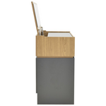 Τουαλέτα Κρεβατοκάμαρας Sonlen Pakoworld Ανθρακί-Ανοιχτό Καρυδί 60x45x122εκ