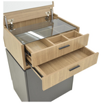 Τουαλέτα Κρεβατοκάμαρας Sonlen Pakoworld Ανθρακί-Ανοιχτό Καρυδί 60x45x122εκ