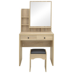 Τουαλέτα Κρεβατοκάμαρας Cenzo Pakoworld σε Φυσική με Μαύρη Απόχρωση 80x40x155εκ