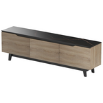 Έπιπλο Τηλεόρασης Kasandra Pakoworld σε Μαύρο Μαρμάρου-Sonoma Απόχρωση 180x35x48.5εκ