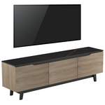 Έπιπλο Τηλεόρασης Kasandra Pakoworld σε Μαύρο Μαρμάρου-Sonoma Απόχρωση 180x35x48.5εκ