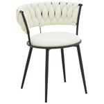 Πολυθρόνα Alkia i Pakoworld Ύφασμα σε Εκρού Απόχρωση- Πόδι Μαύρο Μέταλλο 57x58.5x72εκ