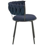 Πολυθρόνα Alkia i Pakoworld Ύφασμα σε Απόχρωση Μπλε Σκούρο- Πόδι Μαύρο Μέταλλο 57x58.5x72εκ