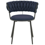 Πολυθρόνα Alkia i Pakoworld Ύφασμα σε Απόχρωση Μπλε Σκούρο- Πόδι Μαύρο Μέταλλο 57x58.5x72εκ