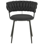 Πολυθρόνα Alkia i Pakoworld Ύφασμα σε Μαύρη Απόχρωση- Πόδι Μαύρο Μέταλλο 57x58.5x72εκ