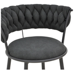 Πολυθρόνα Alkia i Pakoworld Ύφασμα σε Μαύρη Απόχρωση- Πόδι Μαύρο Μέταλλο 57x58.5x72εκ