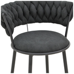 Πολυθρόνα Alkia i Pakoworld Ύφασμα σε Μαύρη Απόχρωση- Πόδι Μαύρο Μέταλλο 57x58.5x72εκ