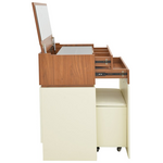 Τουαλέτα Κρεβατοκάμαρας Sonlen Pakoworld σε Καρυδί-Κρεμ Απόχρωση 60x45x130εκ