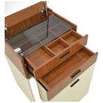 Τουαλέτα Κρεβατοκάμαρας Sonlen Pakoworld σε Καρυδί-Κρεμ Απόχρωση 60x45x130εκ