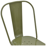 Καρέκλα Utopia Pakoworld Μέταλλο σε Λαδί Απόχρωση 44x44x85εκ