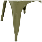 Καρέκλα Utopia Pakoworld Μέταλλο σε Λαδί Απόχρωση 44x44x85εκ