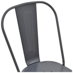 Καρέκλα Utopia Pakoworld Μέταλλο σε Ανθρακί Απόχρωση 44x44x85εκ