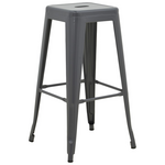 Σκαμπό Μπαρ Utopia Pakoworld Μέταλλο σε Ανθρακί Απόχρωση 42x42x76εκ