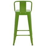 Σκαμπό Μπαρ με Πλάτη Utopia Pakoworld Μέταλλο σε Πράσινη Απόχρωση 42x42x97εκ