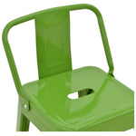 Σκαμπό Μπαρ με Πλάτη Utopia Pakoworld Μέταλλο σε Πράσινη Απόχρωση 42x42x97εκ