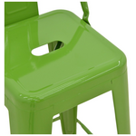 Σκαμπό Μπαρ με Πλάτη Utopia Pakoworld Μέταλλο σε Πράσινη Απόχρωση 42x42x97εκ