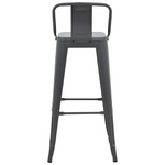 Σκαμπό Μπαρ με Πλάτη Utopia Pakoworld Μέταλλο σε Ανθρακί Απόχρωση 42x42x97εκ