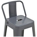 Σκαμπό Μπαρ με Πλάτη Utopia Pakoworld Μέταλλο σε Ανθρακί Απόχρωση 42x42x97εκ