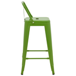 Σκαμπό Μπαρ Μεσαίου Ύψους με Πλάτη Utopia Pakoworld Μέταλλο σε Πράσινη Απόχρωση 42x42x86εκ