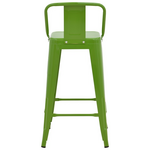 Σκαμπό Μπαρ Μεσαίου Ύψους με Πλάτη Utopia Pakoworld Μέταλλο σε Πράσινη Απόχρωση 42x42x86εκ