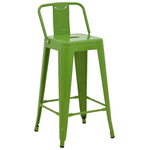 Σκαμπό Μπαρ Μεσαίου Ύψους με Πλάτη Utopia Pakoworld Μέταλλο σε Πράσινη Απόχρωση 42x42x86εκ