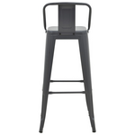 Σκαμπό Μπαρ Μεσαίου Ύψους με Πλάτη Utopia Pakoworld Μέταλλο σε Ανθρακί Απόχρωση 42x42x86εκ