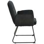 Πολυθρόνα Essential Pakoworld Ύφασμα Μαύρο-Πόδι Μαύρο Μεταλλικό 55.5x59x89εκ