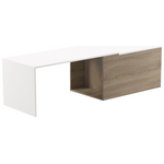 Τραπέζι Σαλονιού Extera Pakoworld Επεκτεινόμενο σε Λευκή-Sonoma Απόχρωση 100-160x50x45εκ