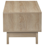 Τραπέζι Σαλονιού Judas Pakoworld σε Μαύρο Μαρμάρου-Sonoma Απόχρωση  90x45x38.5εκ