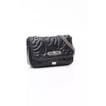 Τσάντα με Αλυσίδα και Καπάκι με Μεταλλικό Κλείσιμο με Puffy Κυματοειδή Γαζιά