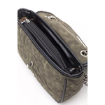 Τσάντα με Αλυσίδα και Καπάκι με Μεταλλικό Κλείσιμο με Puffy Κυματοειδή Γαζιά